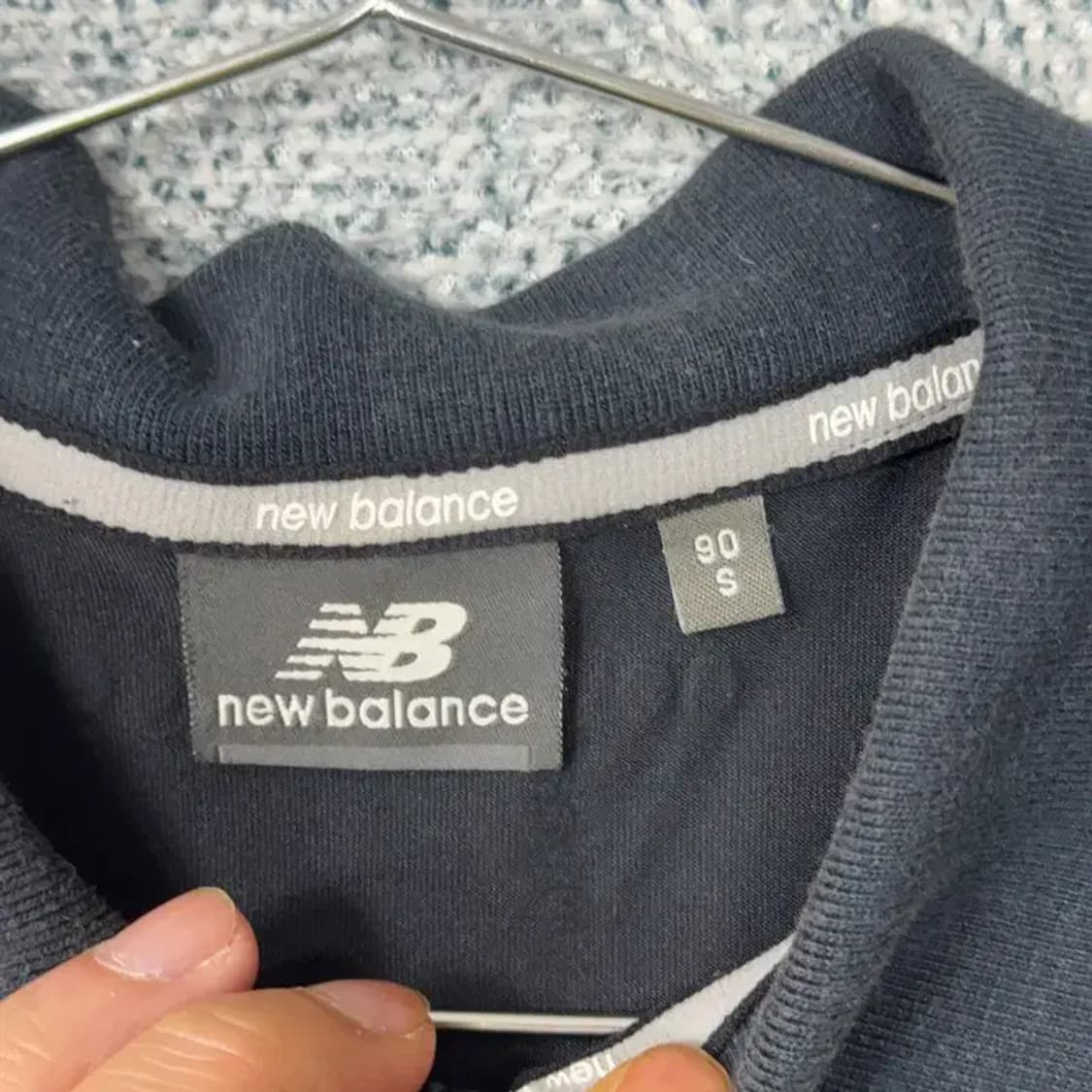 뉴발란스 로고 반집업 반팔 카라티 S 상품이미지3