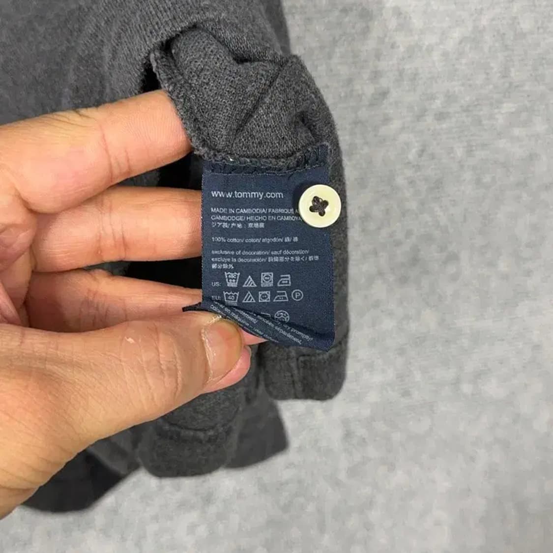 타미힐피거 그레이 반팔 카라티 XS 상품이미지6