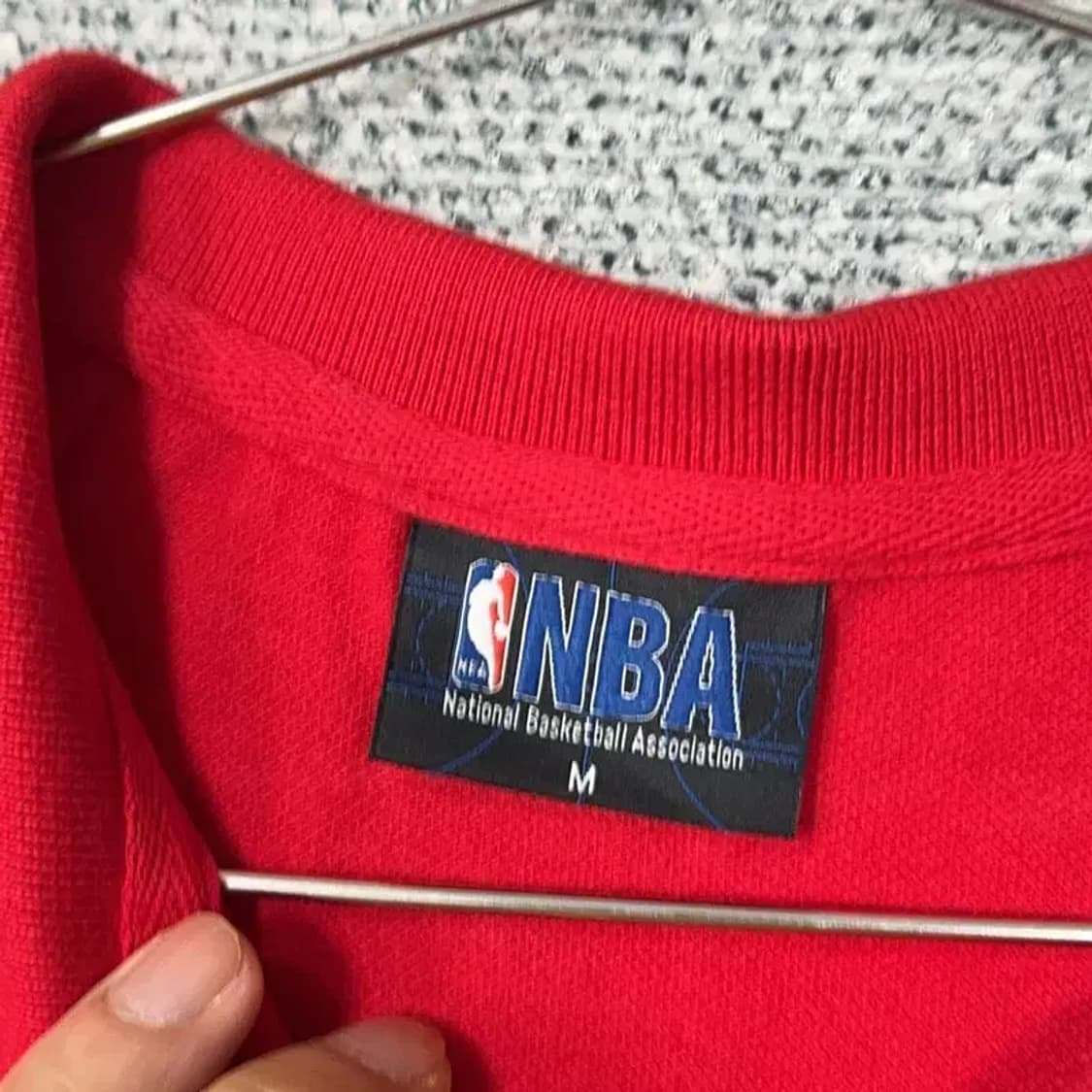 NBA 시카고불스 로고 레드 반팔 카라티 M 상품이미지3