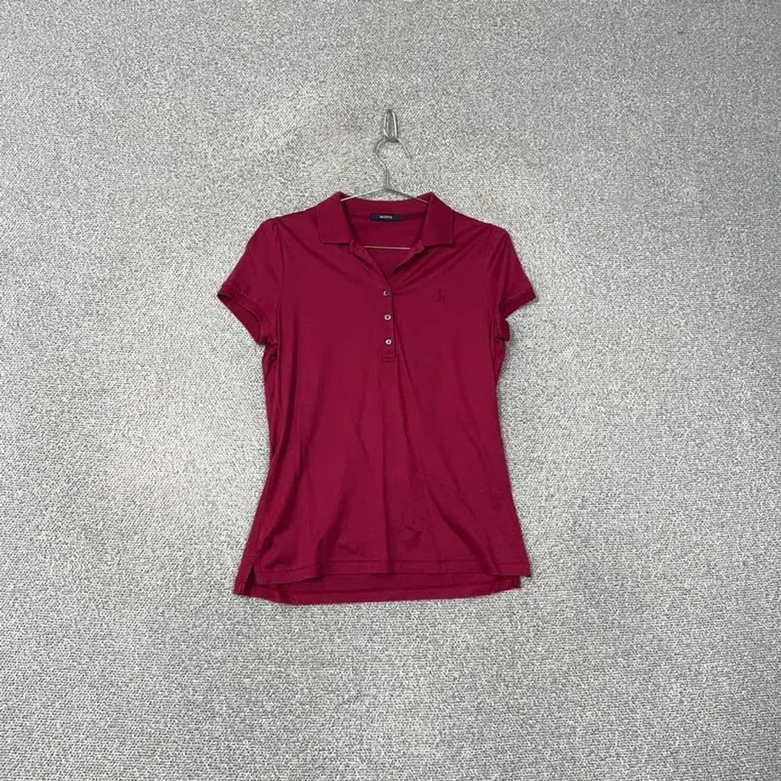 해지스 여성 버건디 반팔 카라티 90-165 상품이미지1