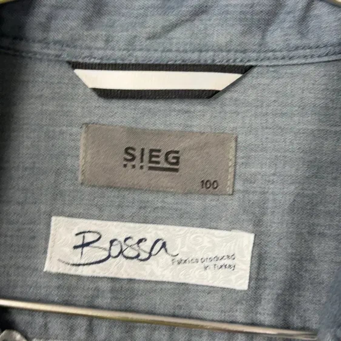 지이크 데님컬러 코튼 셔츠 100 상품이미지3