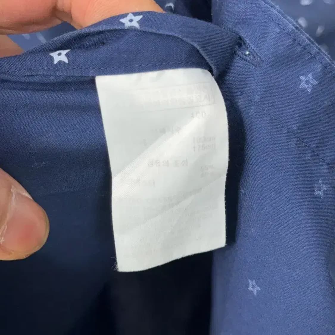 루이까또즈 도트 네이비 셔츠 100 상품이미지4