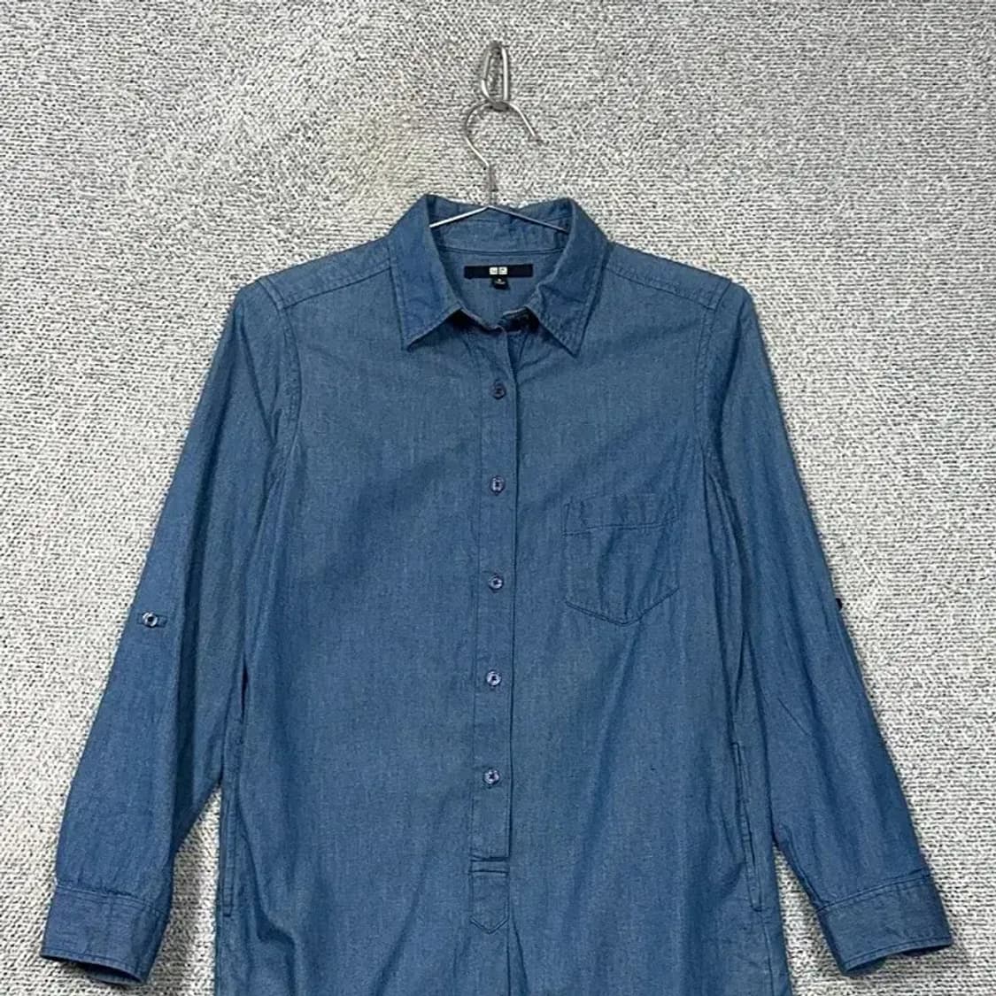 유니클로 데님 셔츠 원피스 S 상품이미지3