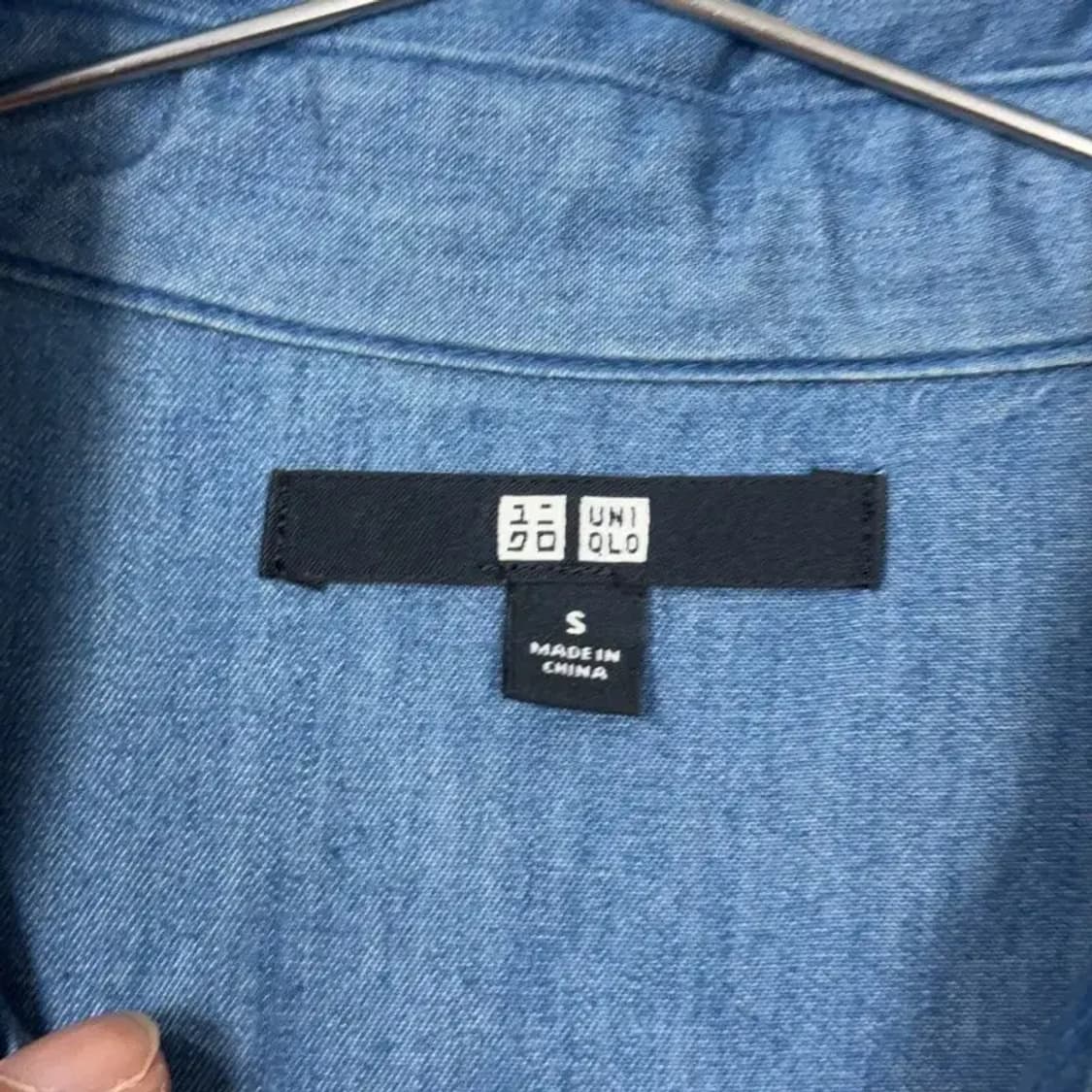유니클로 데님 셔츠 원피스 S 상품이미지5