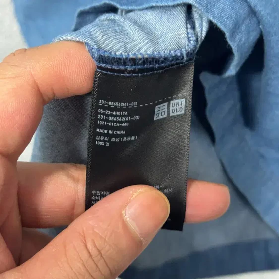 유니클로 데님 셔츠 원피스 S 상품이미지6