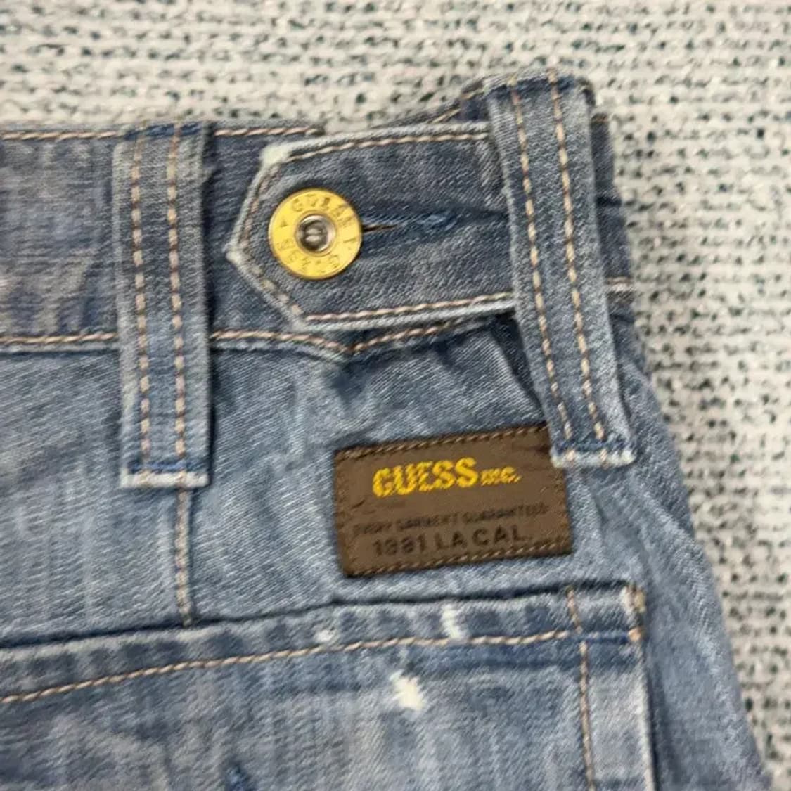 게스 빈티지 워싱 데님 반바지 30 상품이미지5