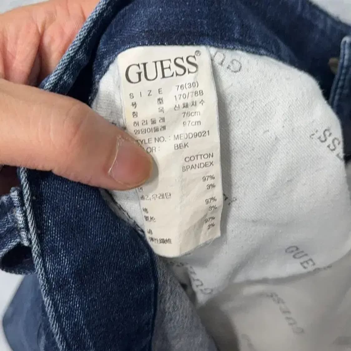 게스 실버로고 데님팬츠 30 상품이미지7