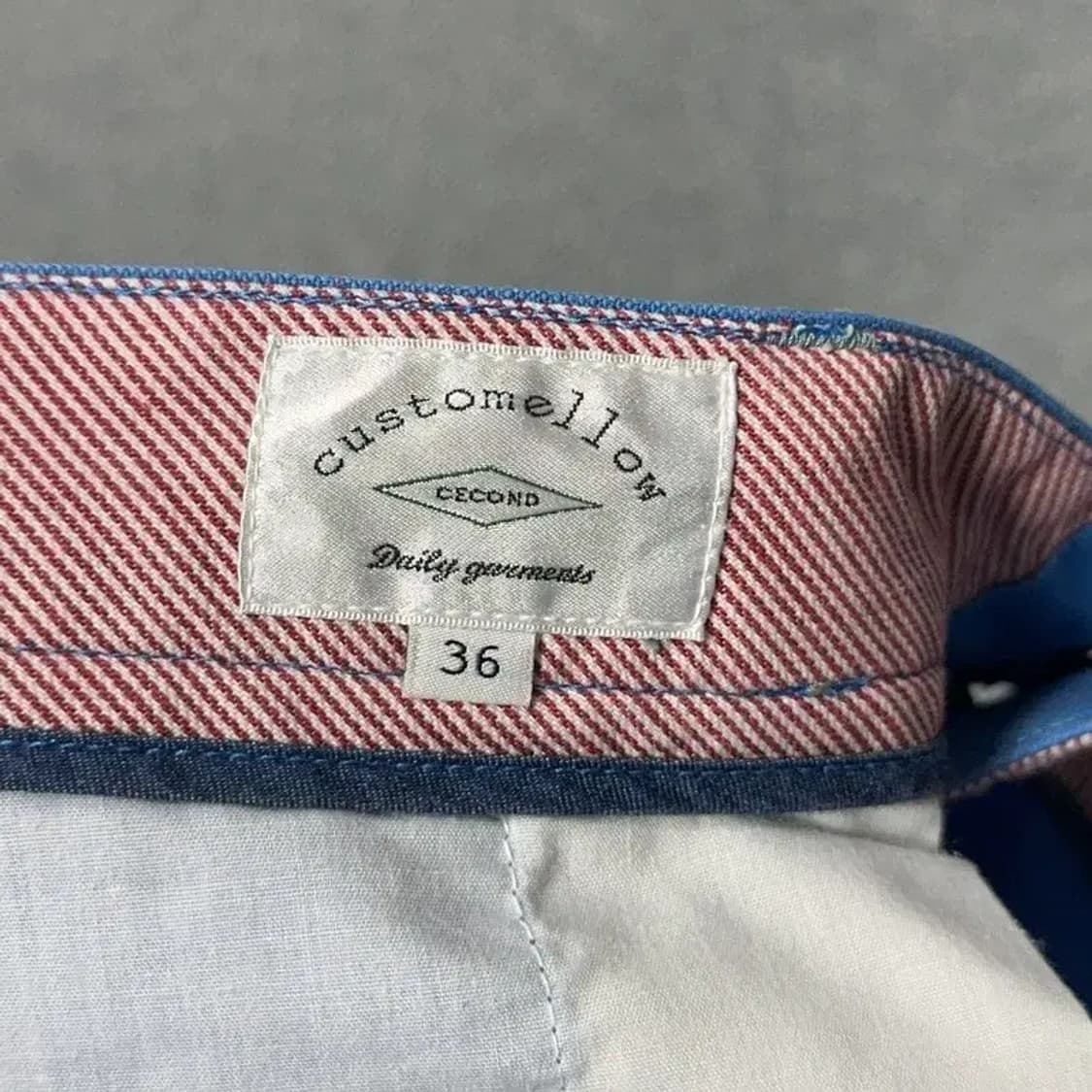 커스텀멜로우 블루 치노 반바지 36 상품이미지3