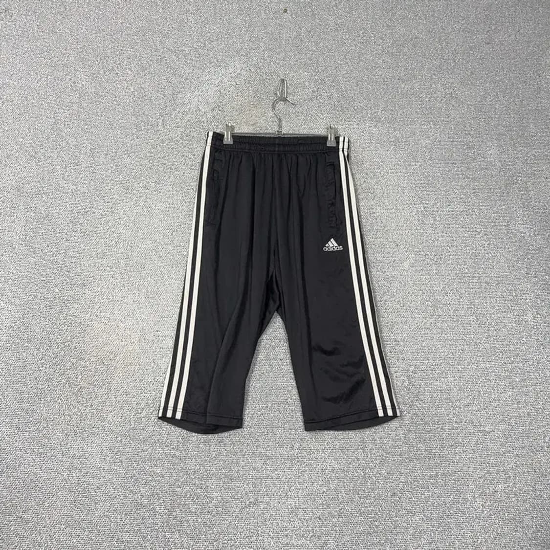 아디다스 로고 삼선 5부 트레이닝 반바지 XL 상품이미지1