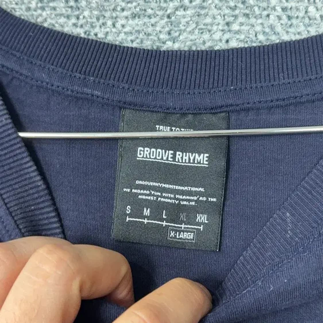 그루브라임 빈티지 네이비 반팔티 XL 상품이미지3