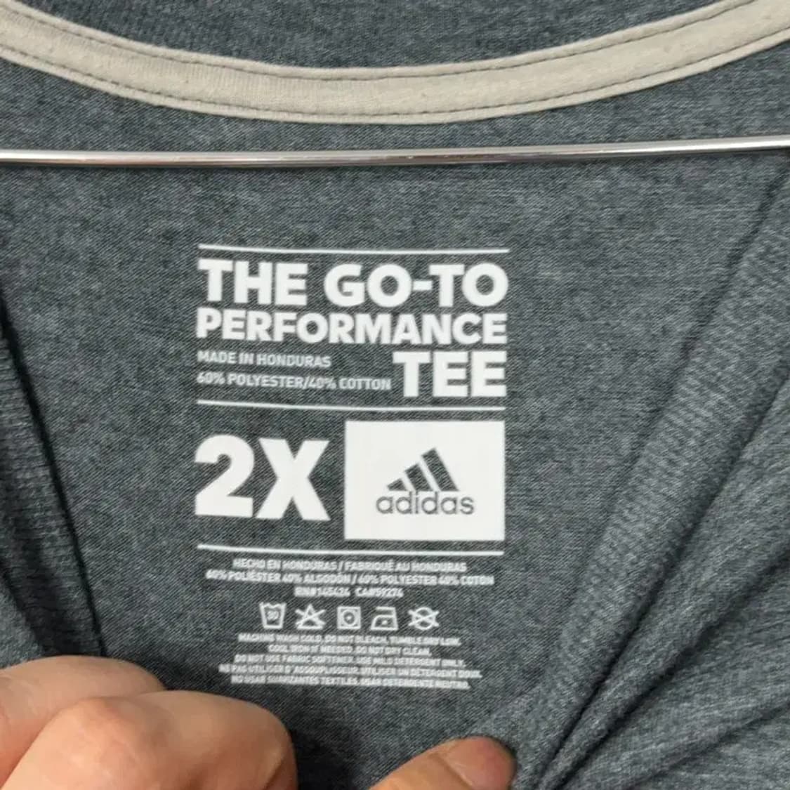 아디다스 로고 그레이 반팔티 2XL 상품이미지3