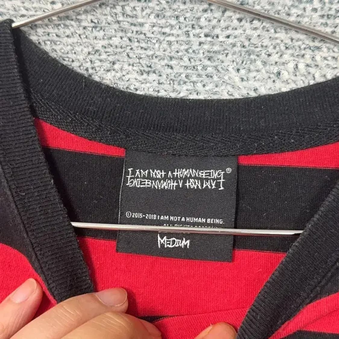 아임낫어휴먼비잉 빈티지 스트라이프 반팔티 M 상품이미지3