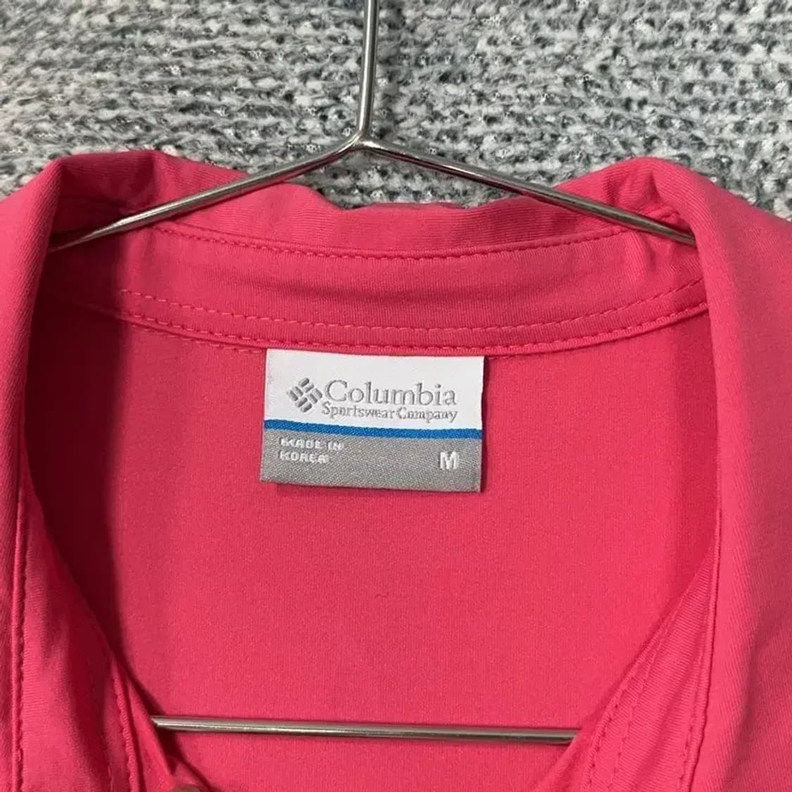 콜롬비아 로고 핑크 기능성 반팔 카라티 M 상품이미지3