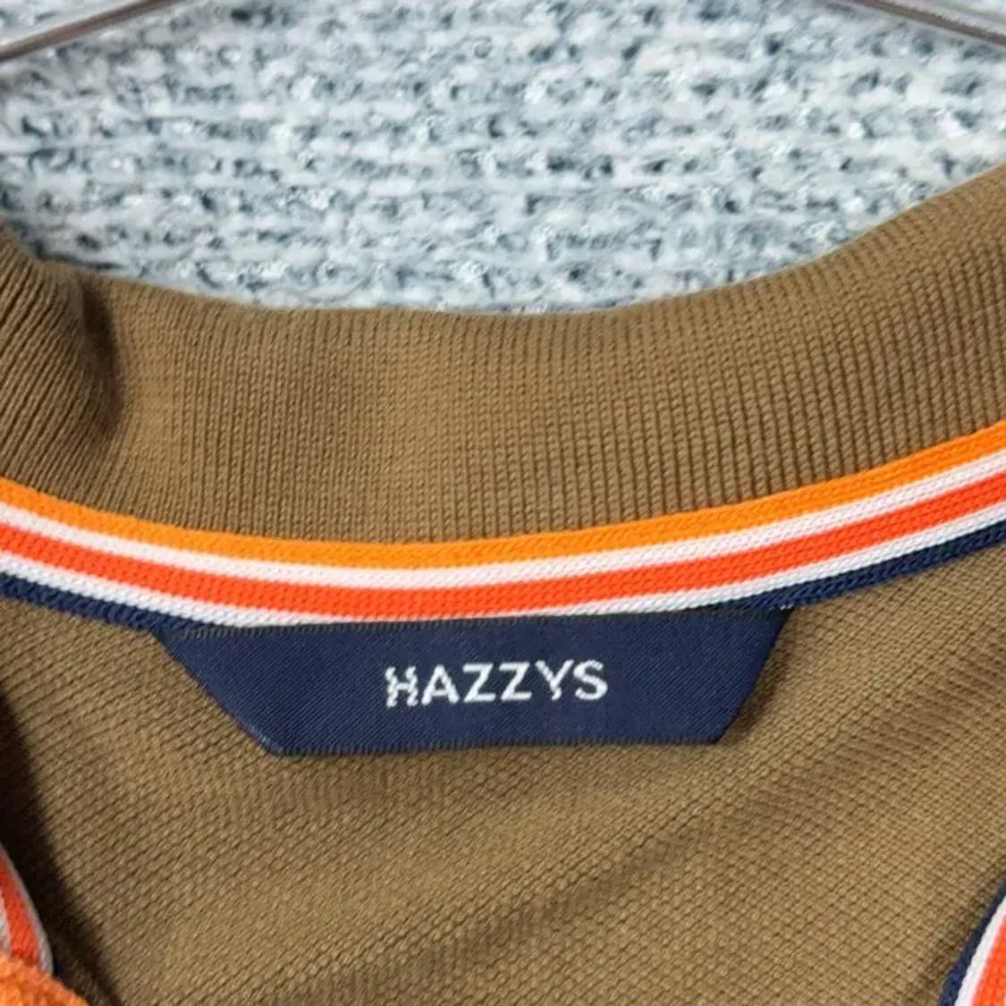 해지스 브라운 로고 반팔 카라티 90-165 상품이미지5