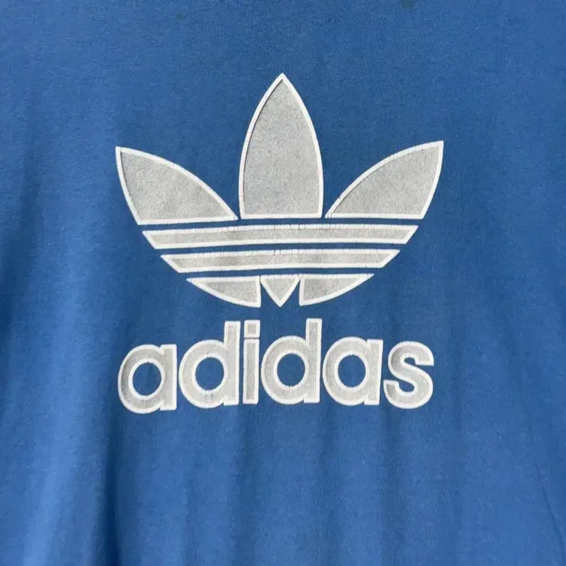 아디다스 90's 빈티지 블루 반팔티 L 상품이미지3