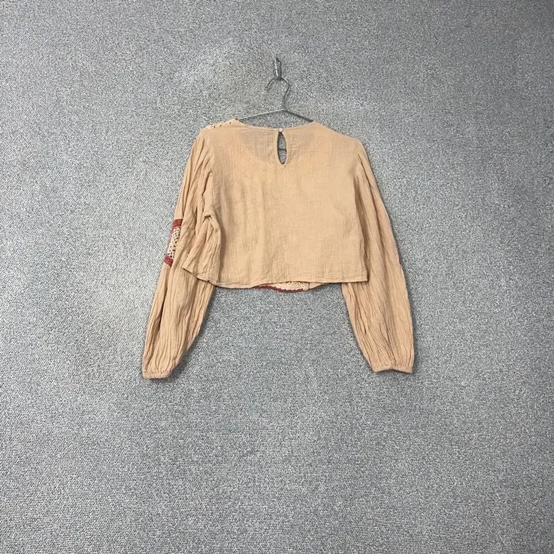 자라 보헤미안 빈티지 크롭 긴팔티 S 상품이미지2