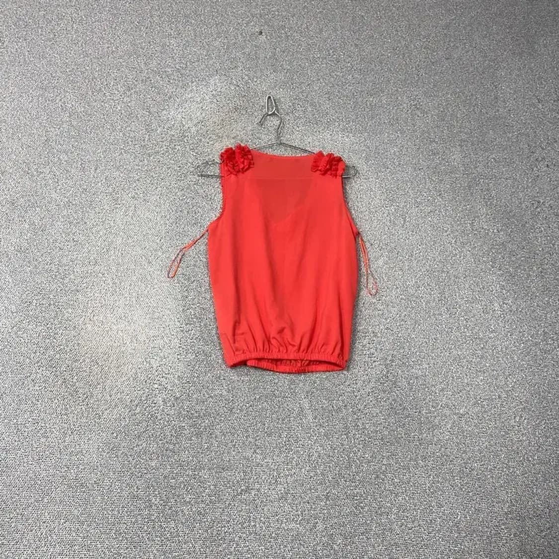 자라 레드 레이스 민소매 블라우스 XS 상품이미지2