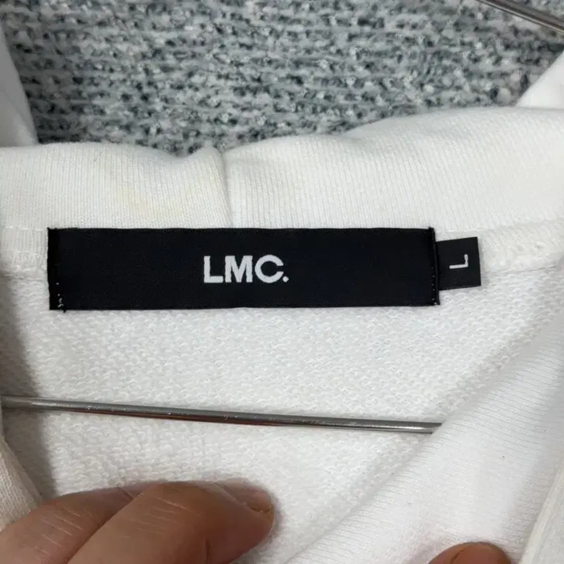 LMC 빅로고 화이트 오버핏 후드티 L 상품이미지3