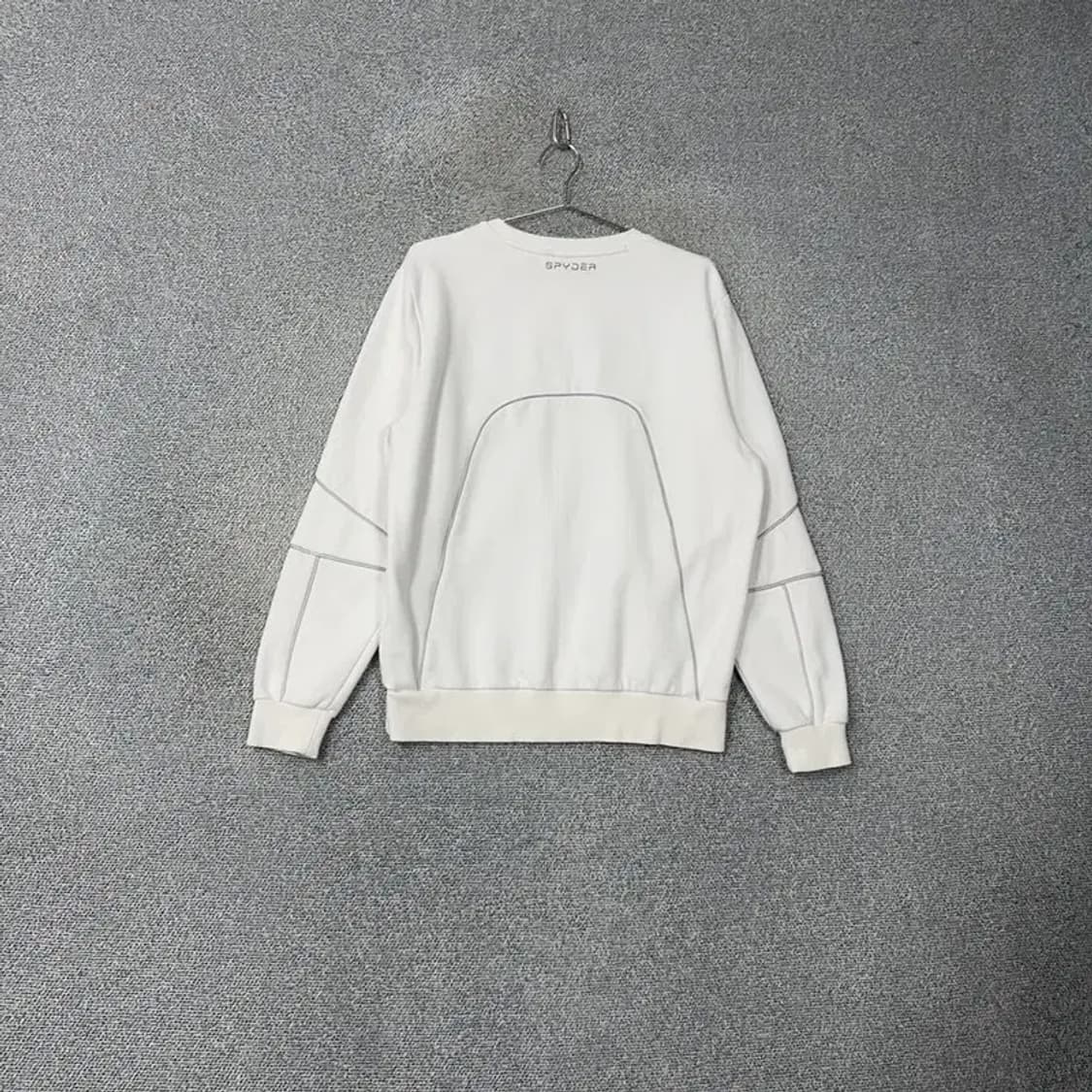 스파이더 센터로고 화이트 맨투맨 L 상품이미지3