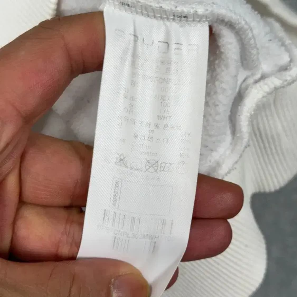 스파이더 센터로고 화이트 맨투맨 L 상품이미지4