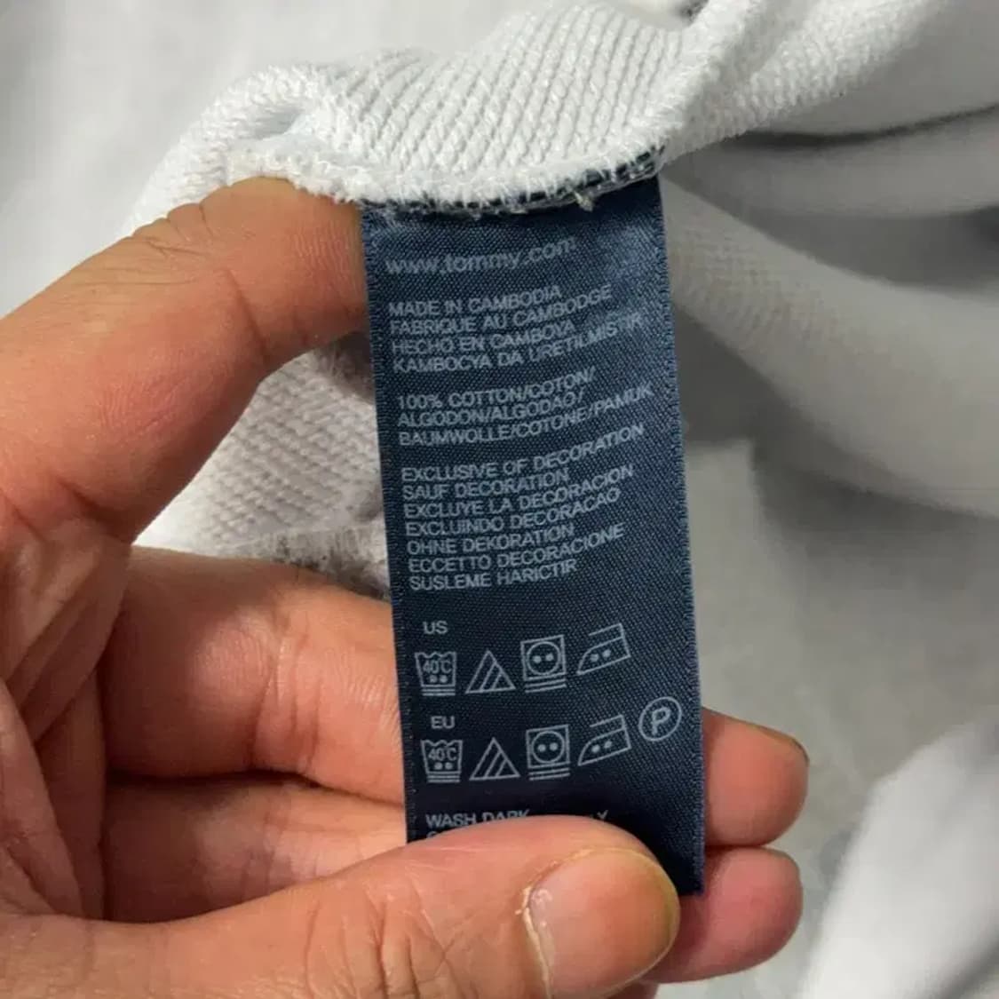 타미힐피거 로고 캐주얼 그레이 맨투맨 XL 상품이미지4