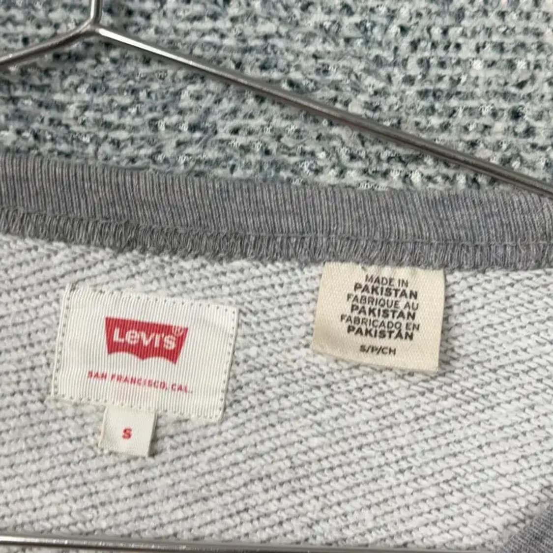 리바이스 박스프린팅 그레이 맨투맨 S 상품이미지3