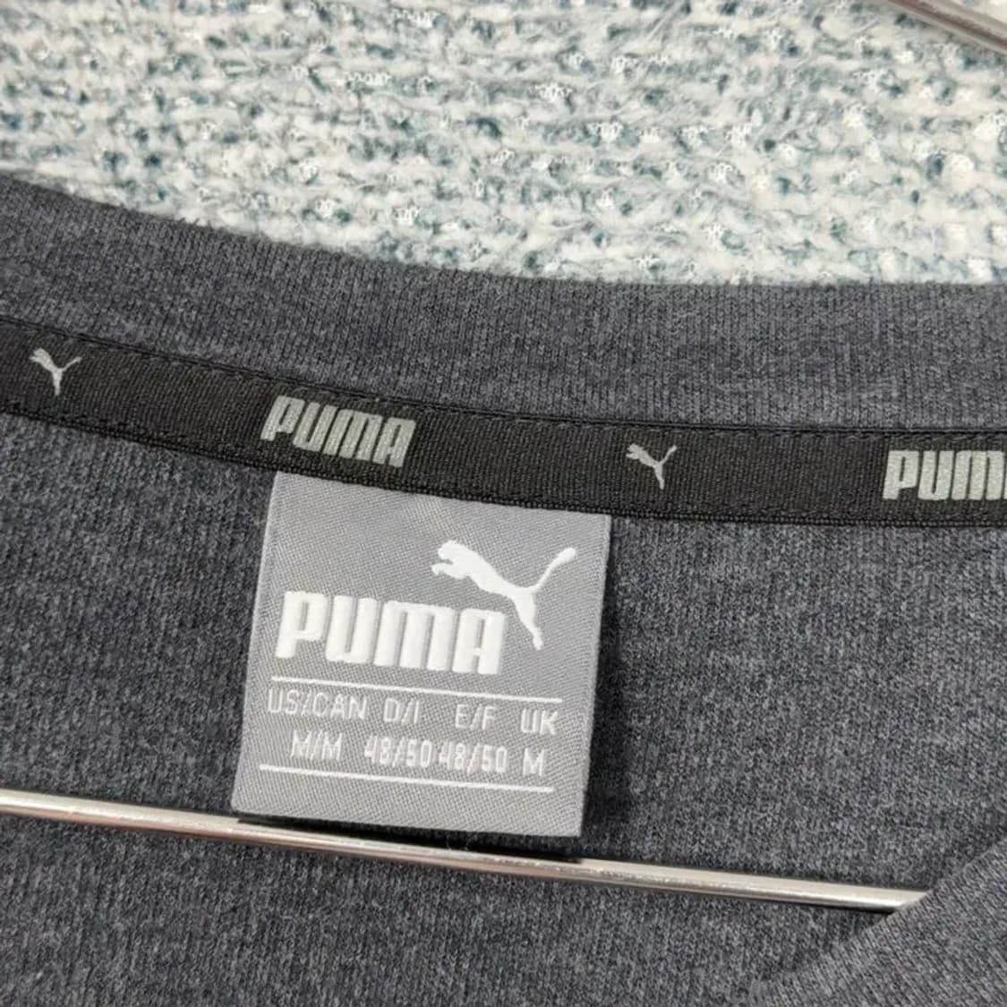 푸마 그레이 빈티지 로고 맨투맨 M 상품이미지3