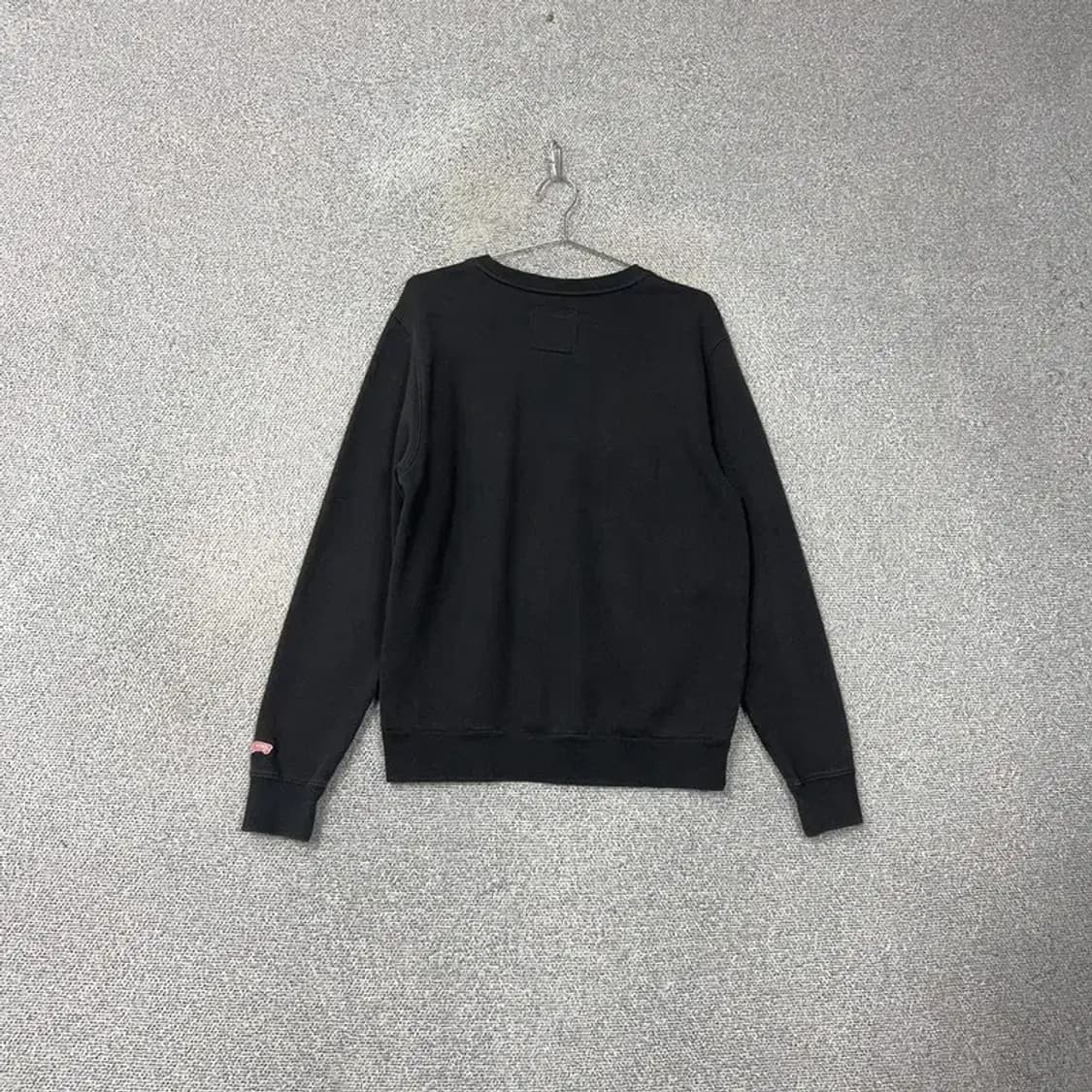 반스 캐주얼 로고 블랙 맨투맨 S 상품이미지2