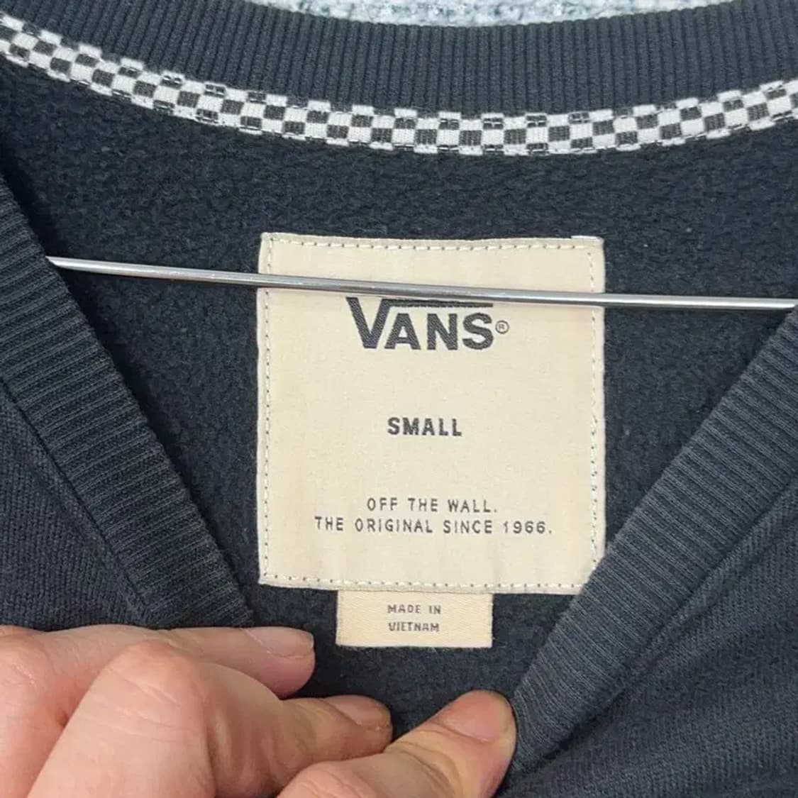 반스 캐주얼 로고 블랙 맨투맨 S 상품이미지3