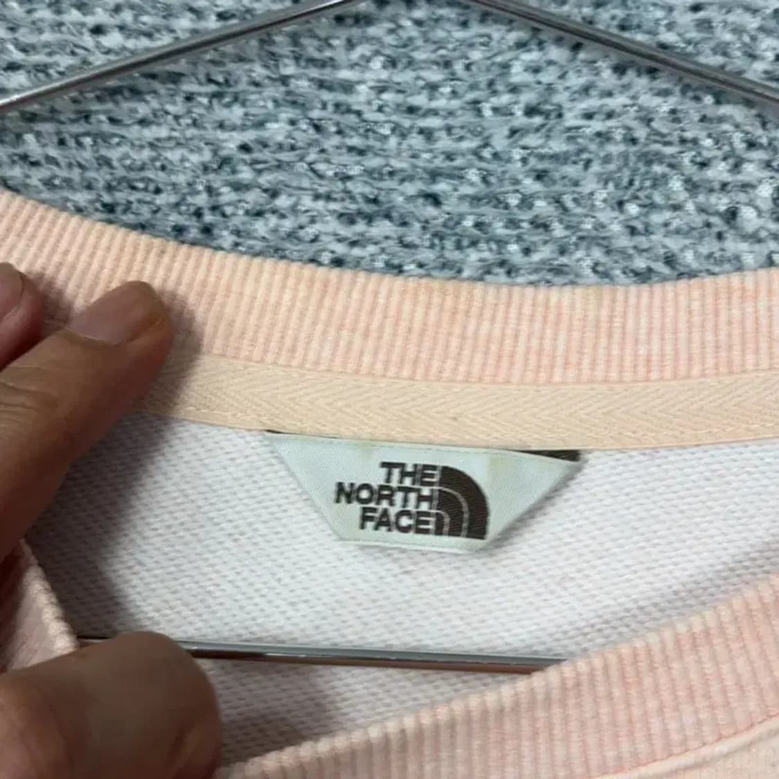 노스페이스 로고 여성 코랄 맨투맨 S 상품이미지3