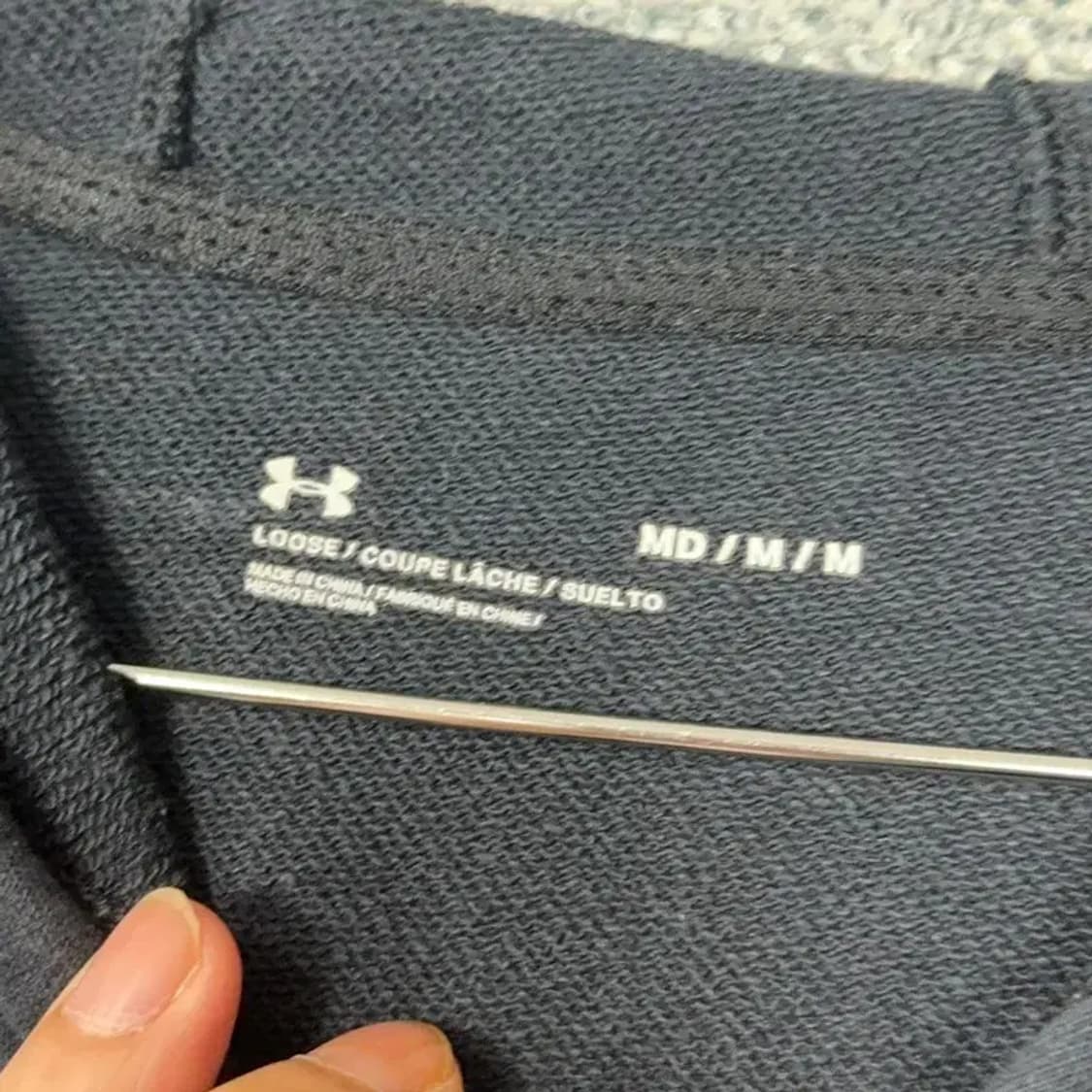 언더아머 사이드 빅로고 후드집업 M 상품이미지3