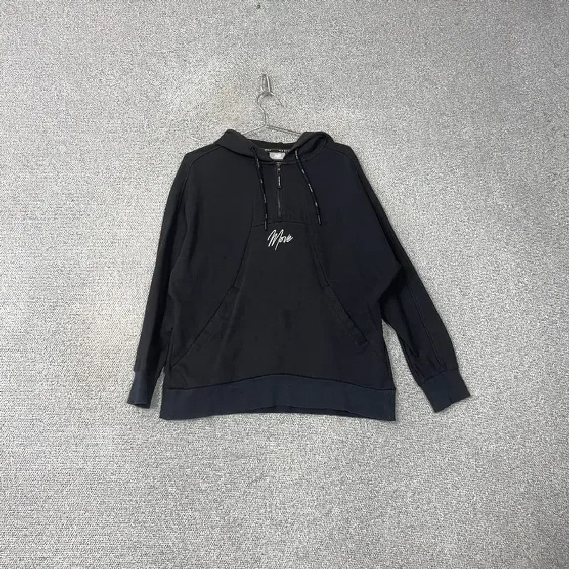 뉴발란스 캐주얼 레터링 로고 반집업 오버핏 후드티 S 상품이미지1