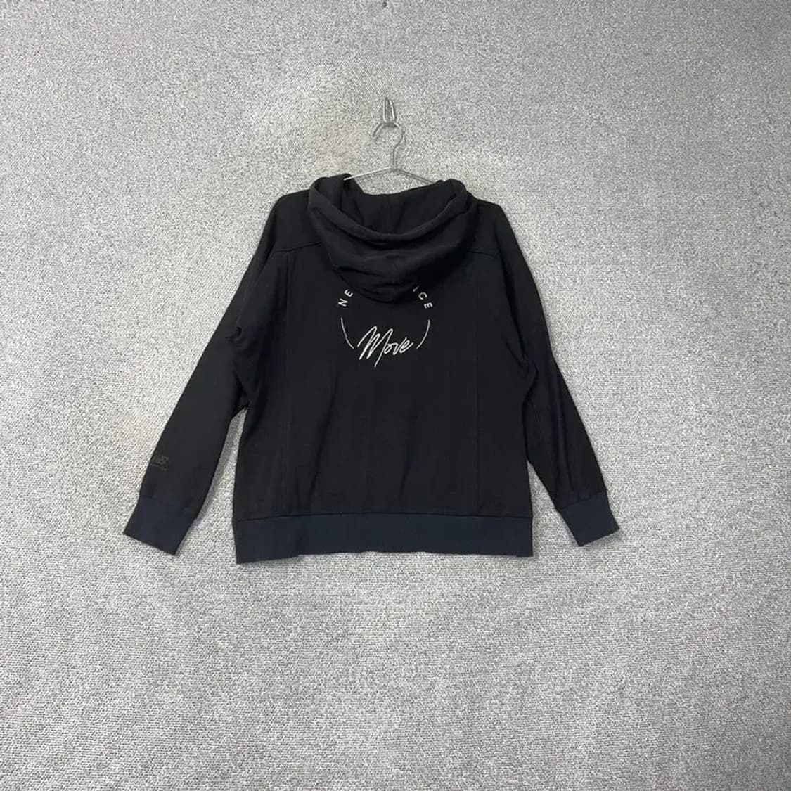 뉴발란스 캐주얼 레터링 로고 반집업 오버핏 후드티 S 상품이미지2