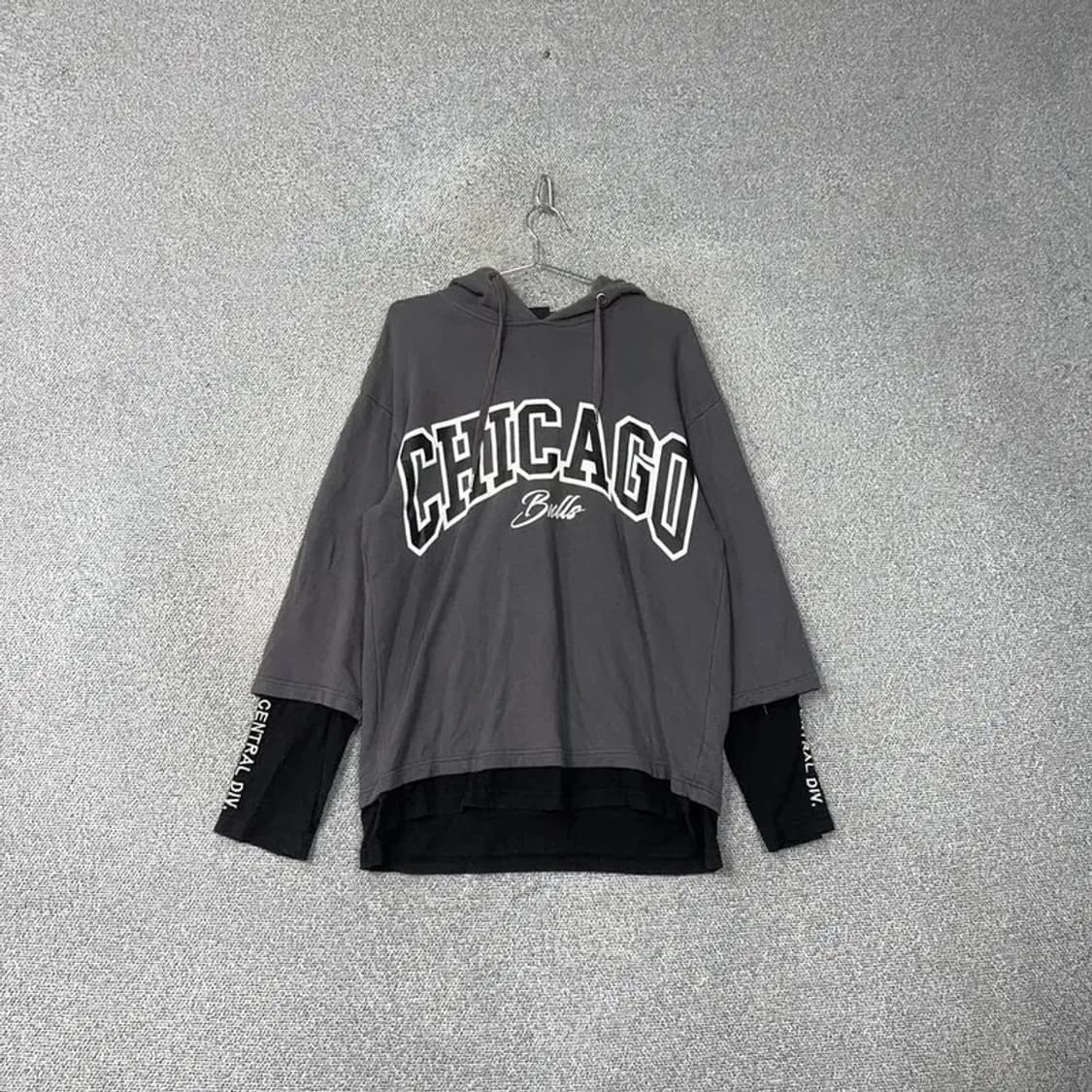 NBA 시카고불스 빅로고 레이어드 오버핏 후드티 100 상품이미지1