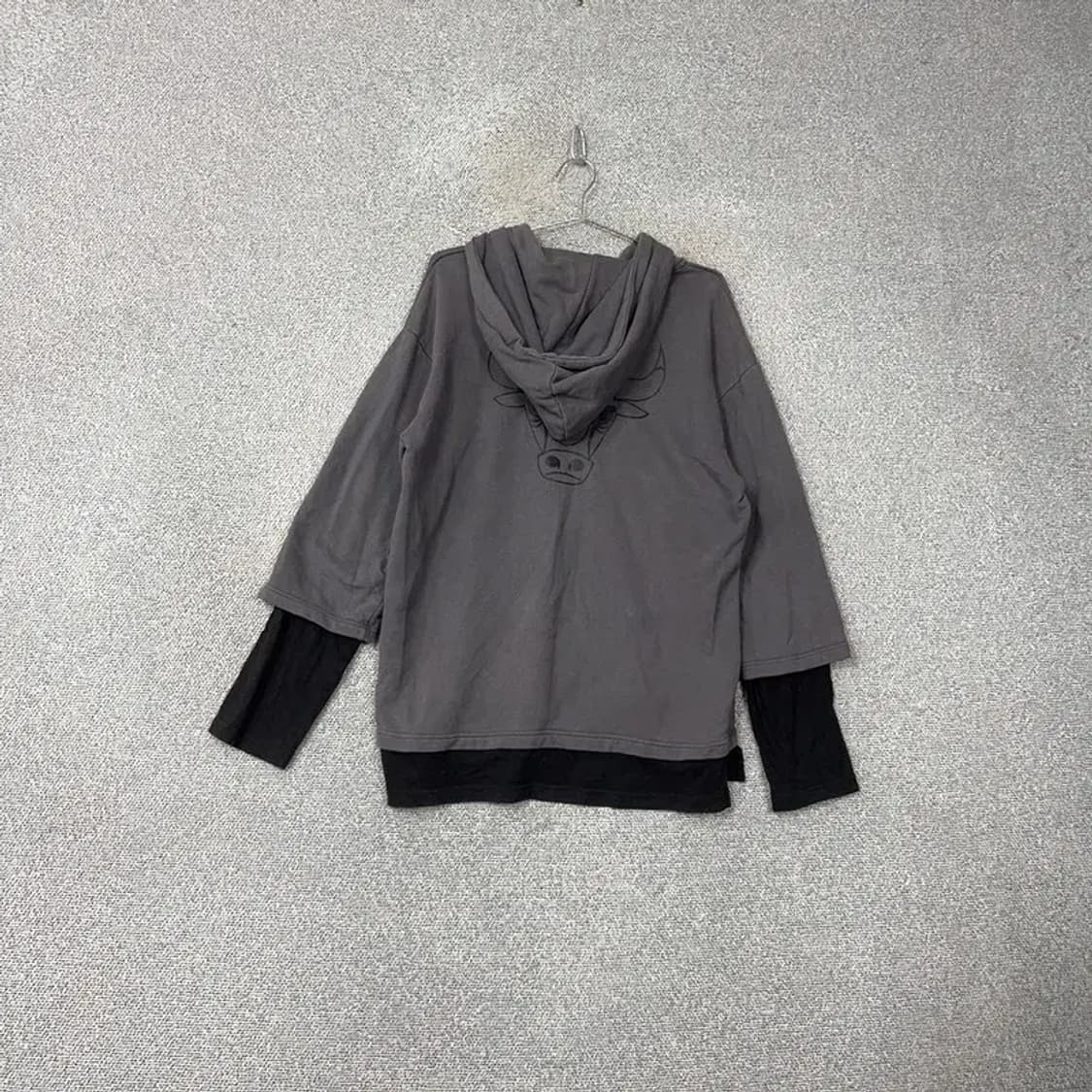 NBA 시카고불스 빅로고 레이어드 오버핏 후드티 100 상품이미지2