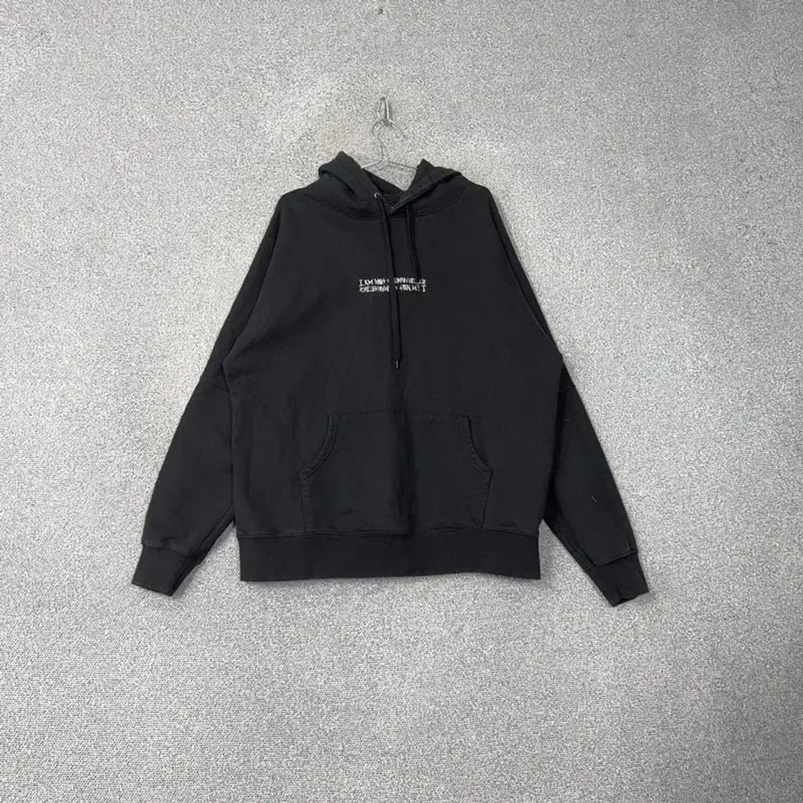 아임 낫 휴먼 비잉 레터링 로고 오버핏 후드티 XL 상품이미지2