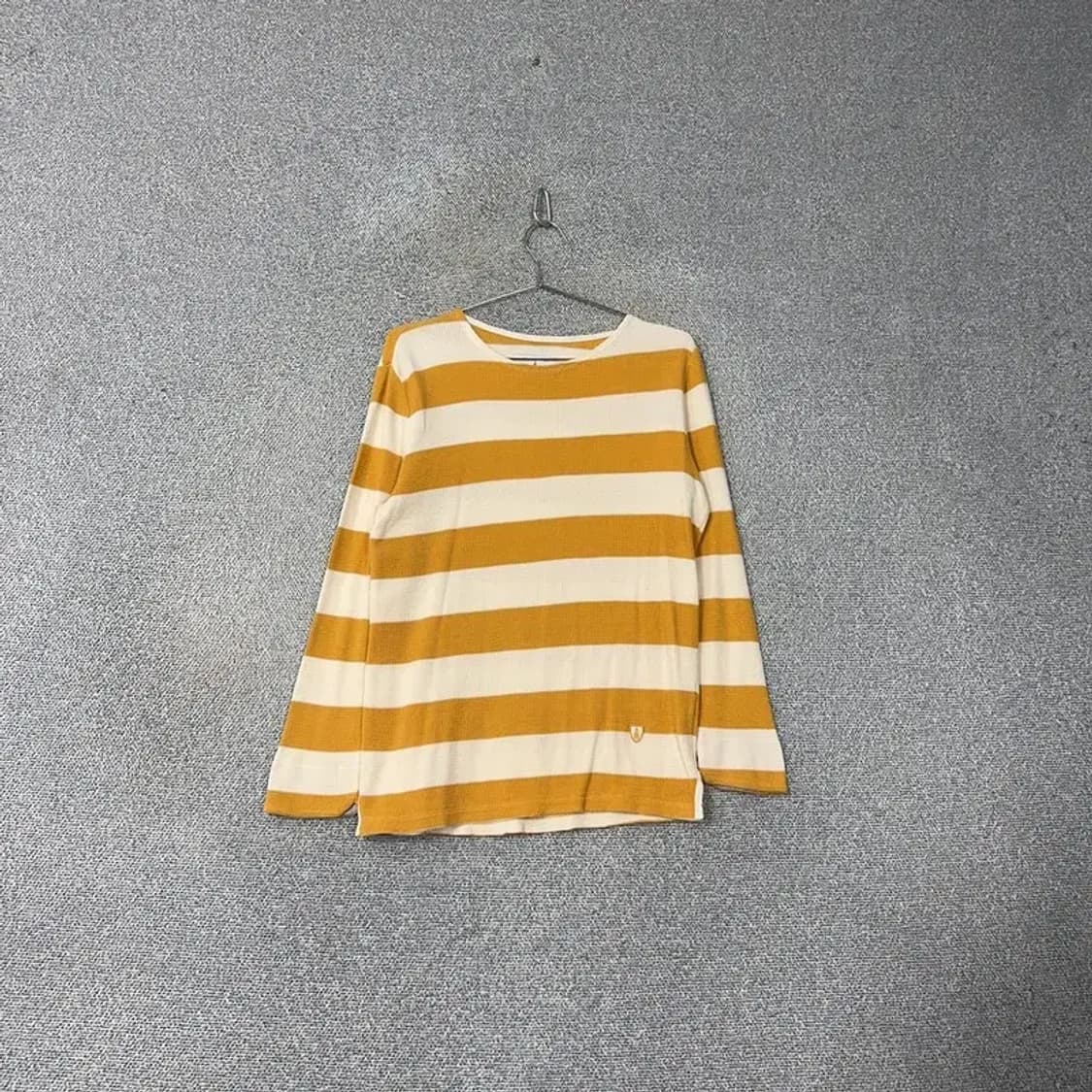커스텀멜로우 스트라이프 옐로우 긴팔티 100 상품이미지1
