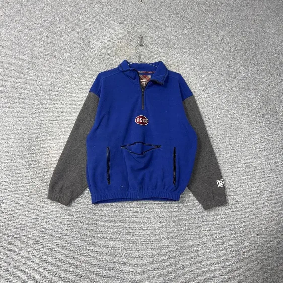 RPM STUDIO 로고 반집업 오버핏 빈티지 후리스 상품이미지1