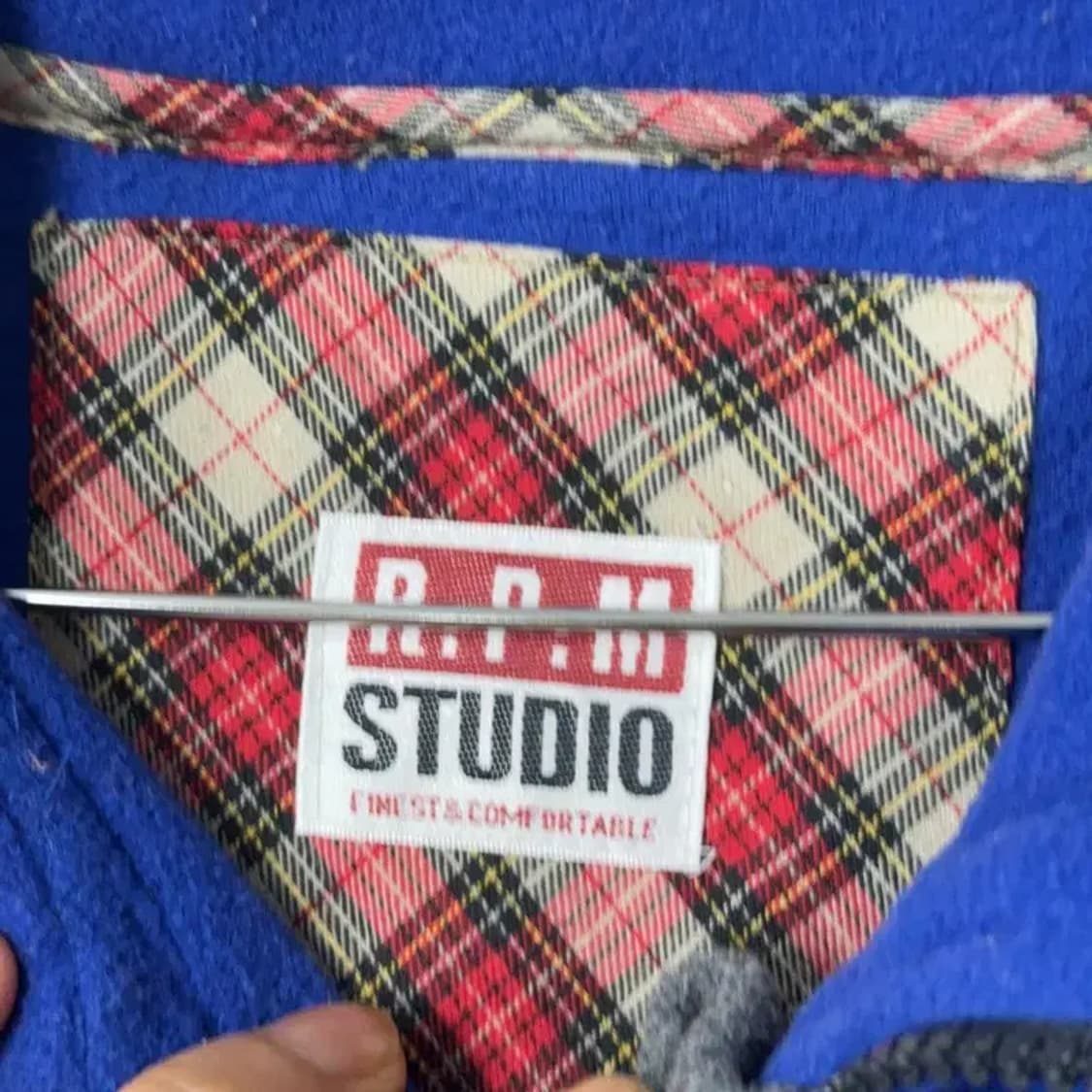 RPM STUDIO 로고 반집업 오버핏 빈티지 후리스 상품이미지3