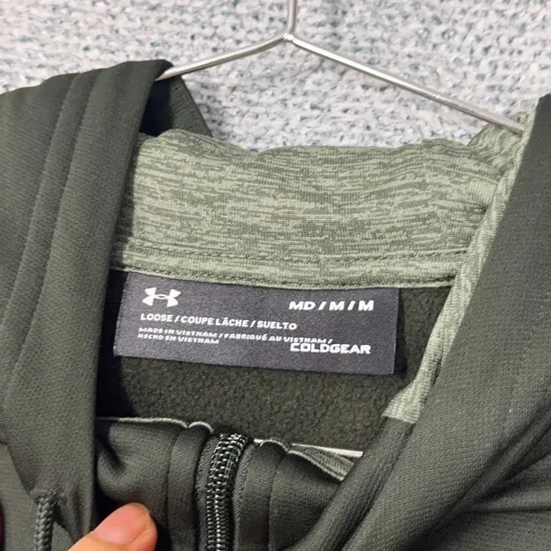 언더아머 카키 기능성 후드집업 M 상품이미지3