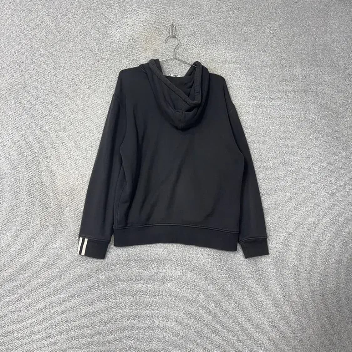 아디다스 블랙 로고 오버핏 후드집업 L 상품이미지2