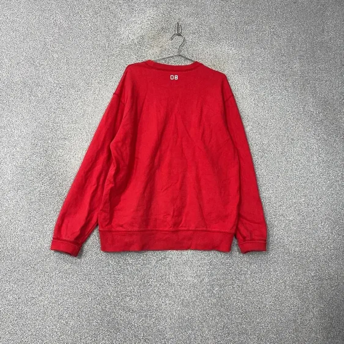 커버낫 로고 레드 오버핏 맨투맨 XL 상품이미지2