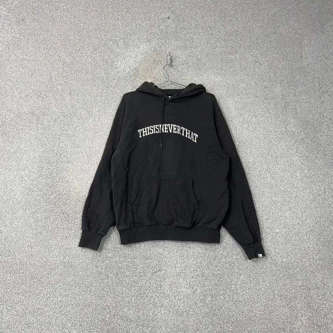 디스이즈네버댓 스펠로고 블랙 오버핏 후드티 M 상품이미지1