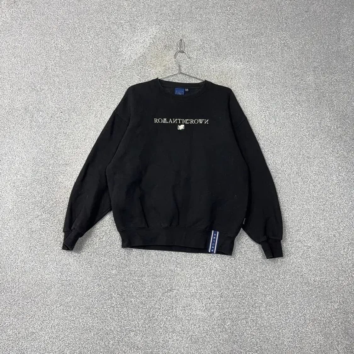 로맨틱크라운 로고 오버핏 스웻셔츠 맨투맨 M 상품이미지1