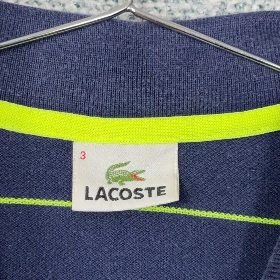 라코스테 스트라이프 네이비 카라티 95 상품이미지3