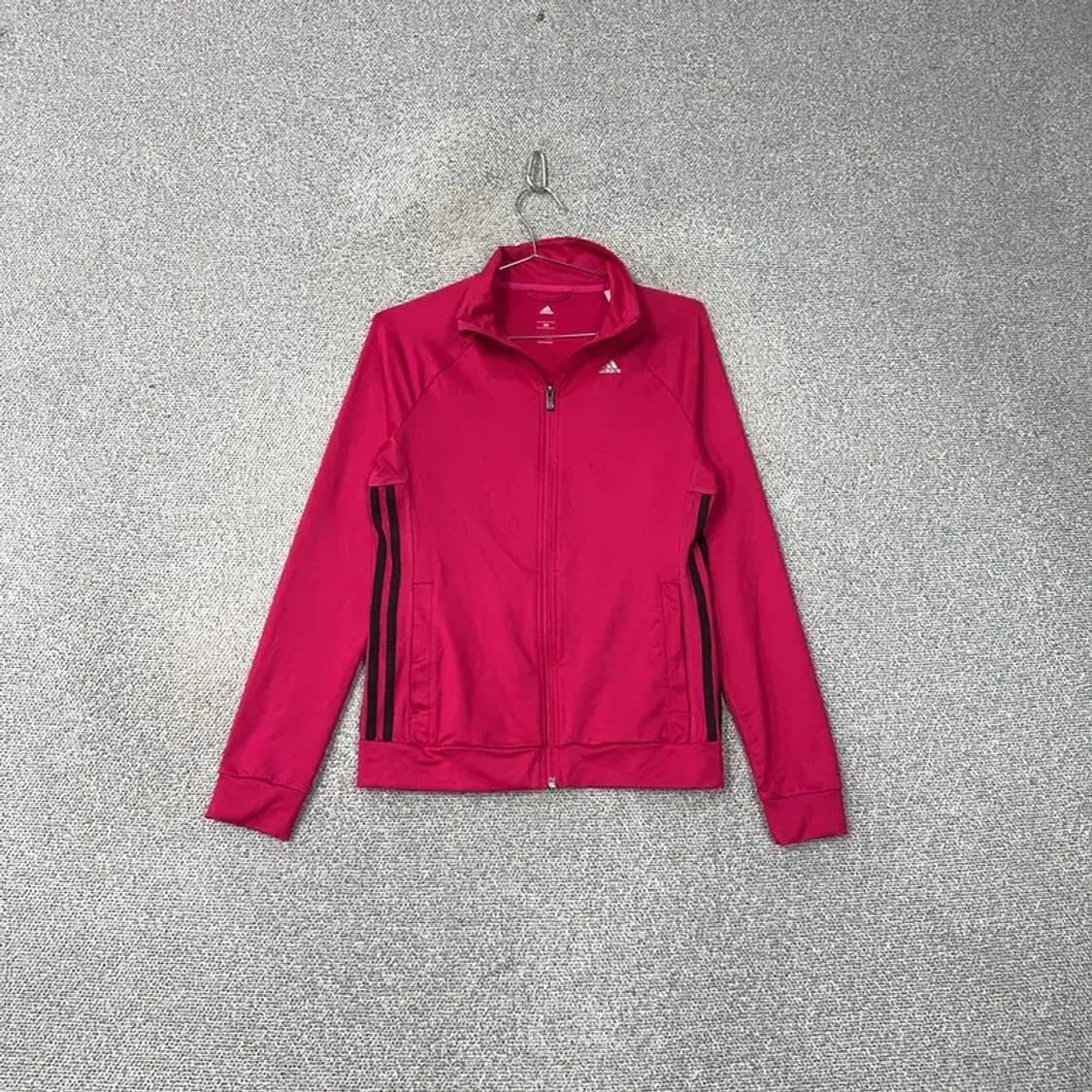 아디다스 로고 핑크 기능성 집업 저지 XS 상품이미지1