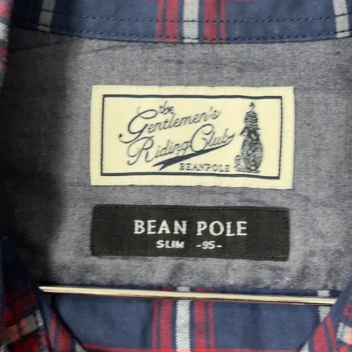 빈폴 로고 슬림핏 남성 체크셔츠 95 상품이미지3