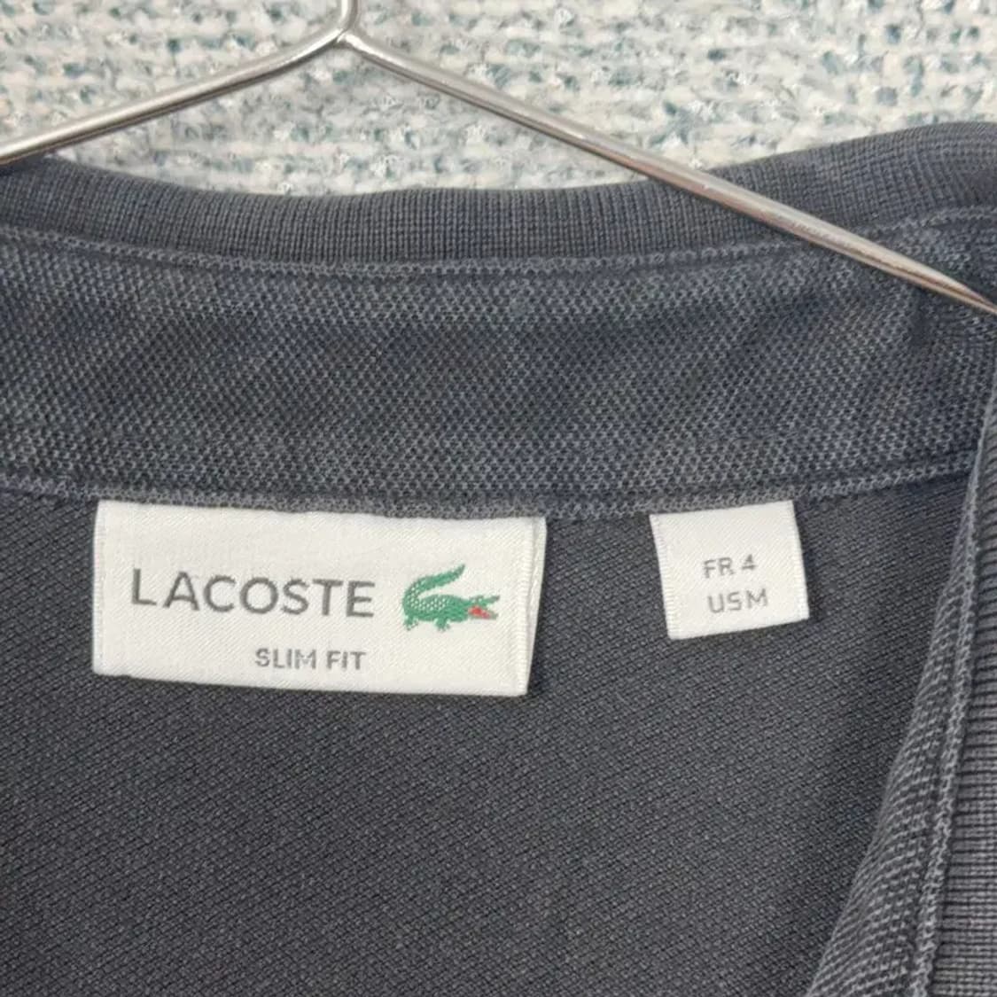 라코스테 블랙 로고 카라티 100 상품이미지3