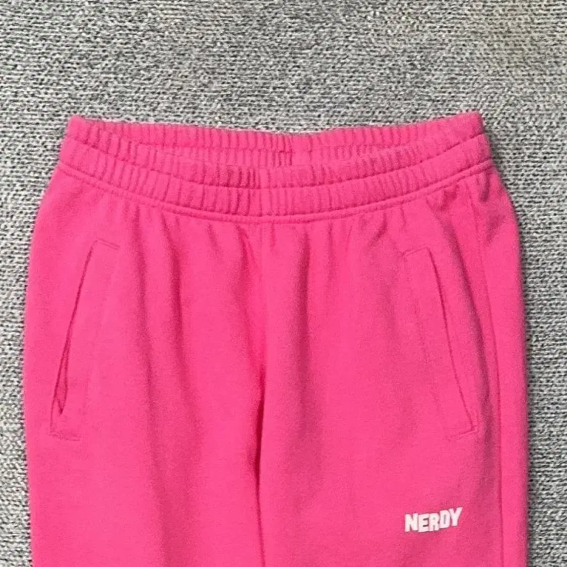 널디 핑크 로고 조거팬츠 S 상품이미지3