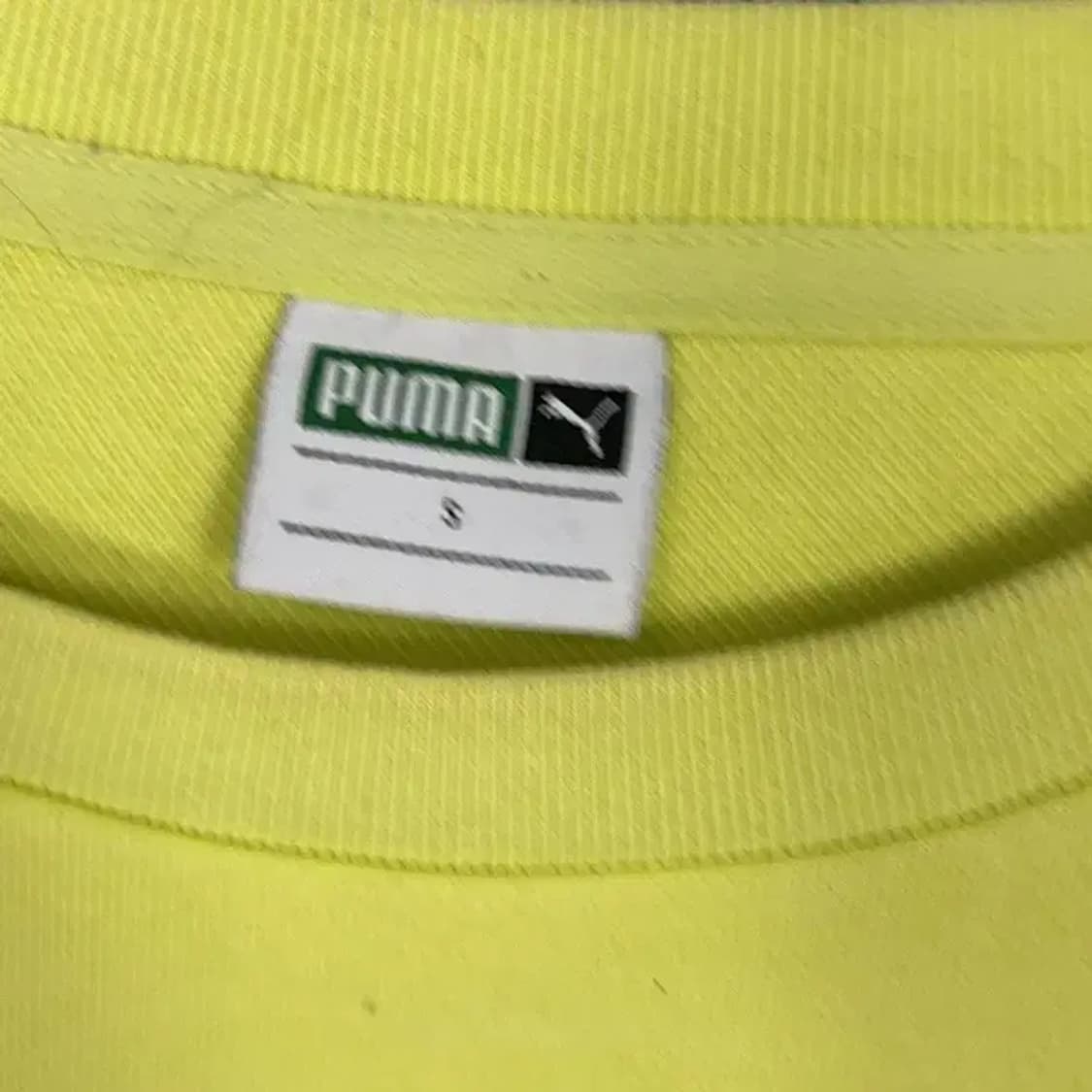 푸마 로고 형광 오버핏 맨투맨 S 상품이미지3